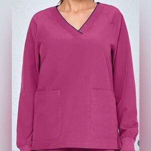 Nurse MD Longsleeve Scrub Top